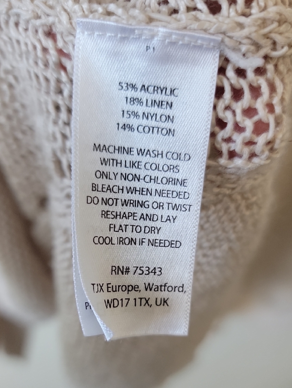 Tahari Beige Open-Front Cardigan Sweater Women's Knit Coastal - Picture 12 of 12